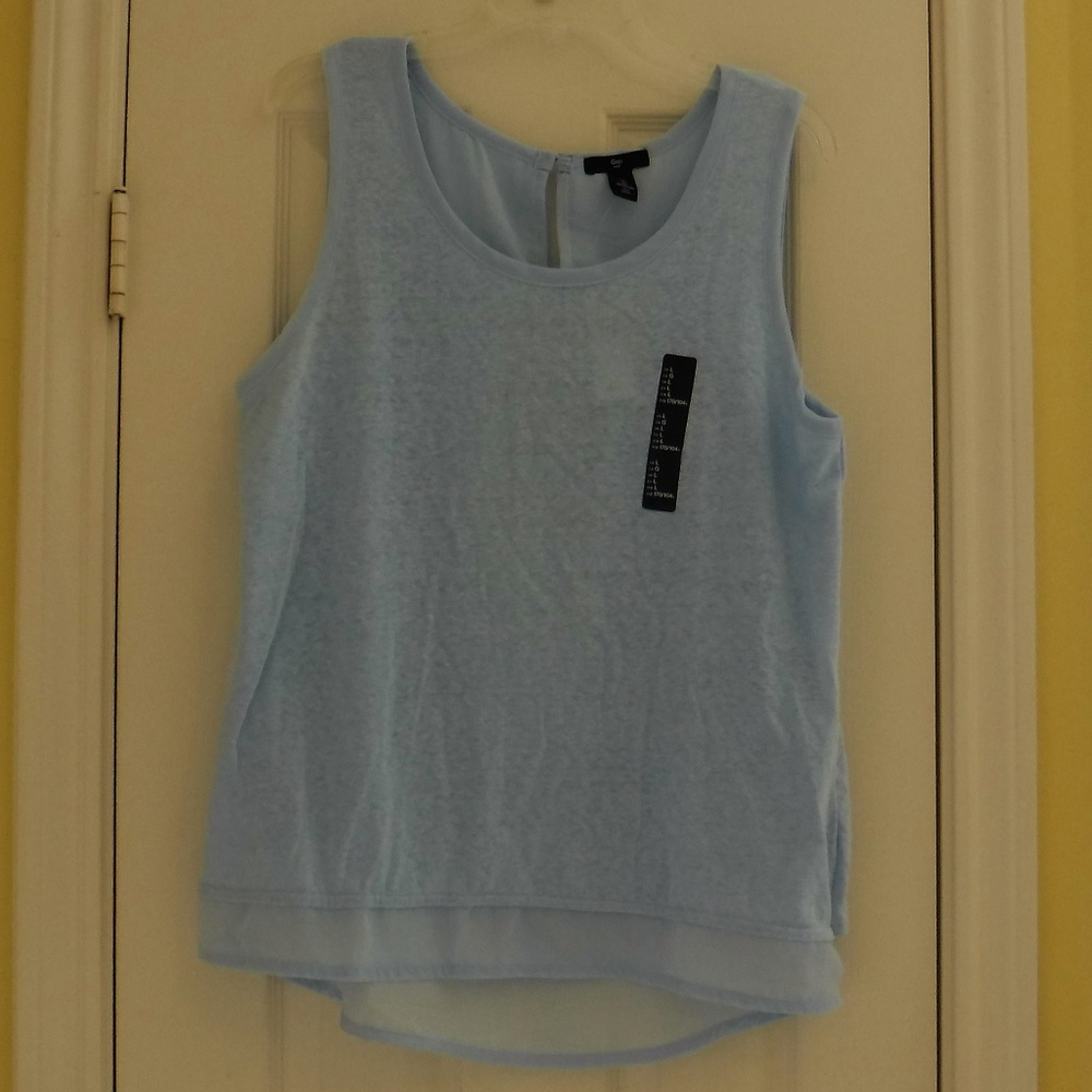 Sleeveless Blue Top